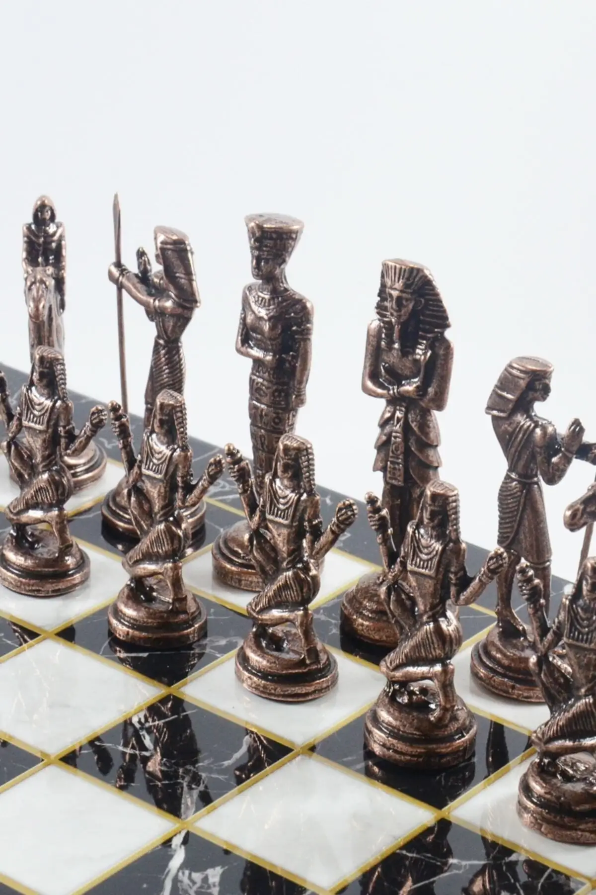 DOLBOVI mitological egyptian pharaoh figured Metal chess set Adults Kid Toy