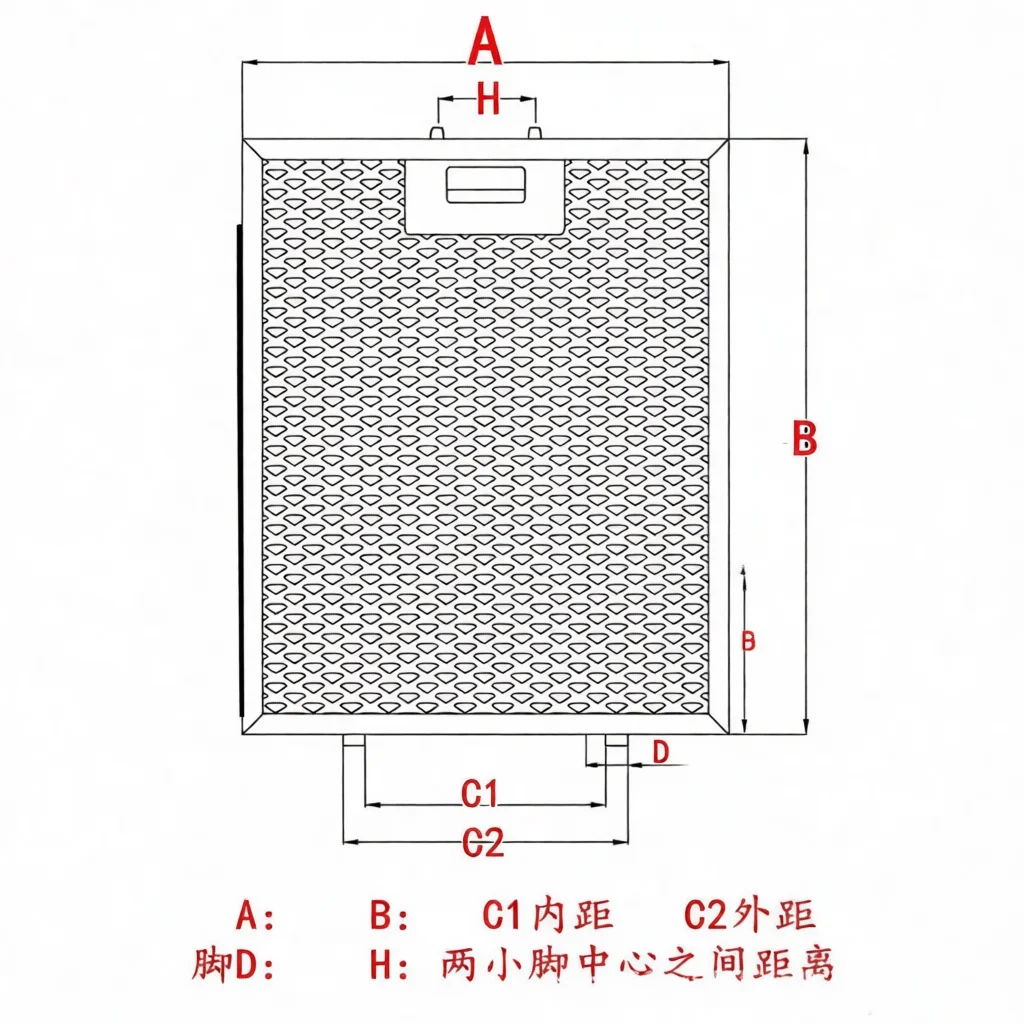 Aluminum Grease Filter Mesh For Kitchen Range Hood Ventilation Exhaust Accessory Smoke Purifier Oil Trap Durable