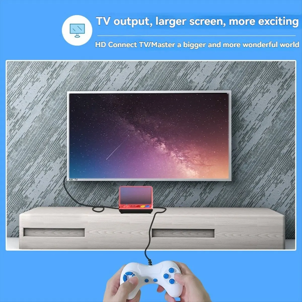 ■★New Arrival Fashion  A12 9 Inch Joystick A7 Architecture Quad-Core CPU Simulator Video Game Console Game Children'S Gift 32G