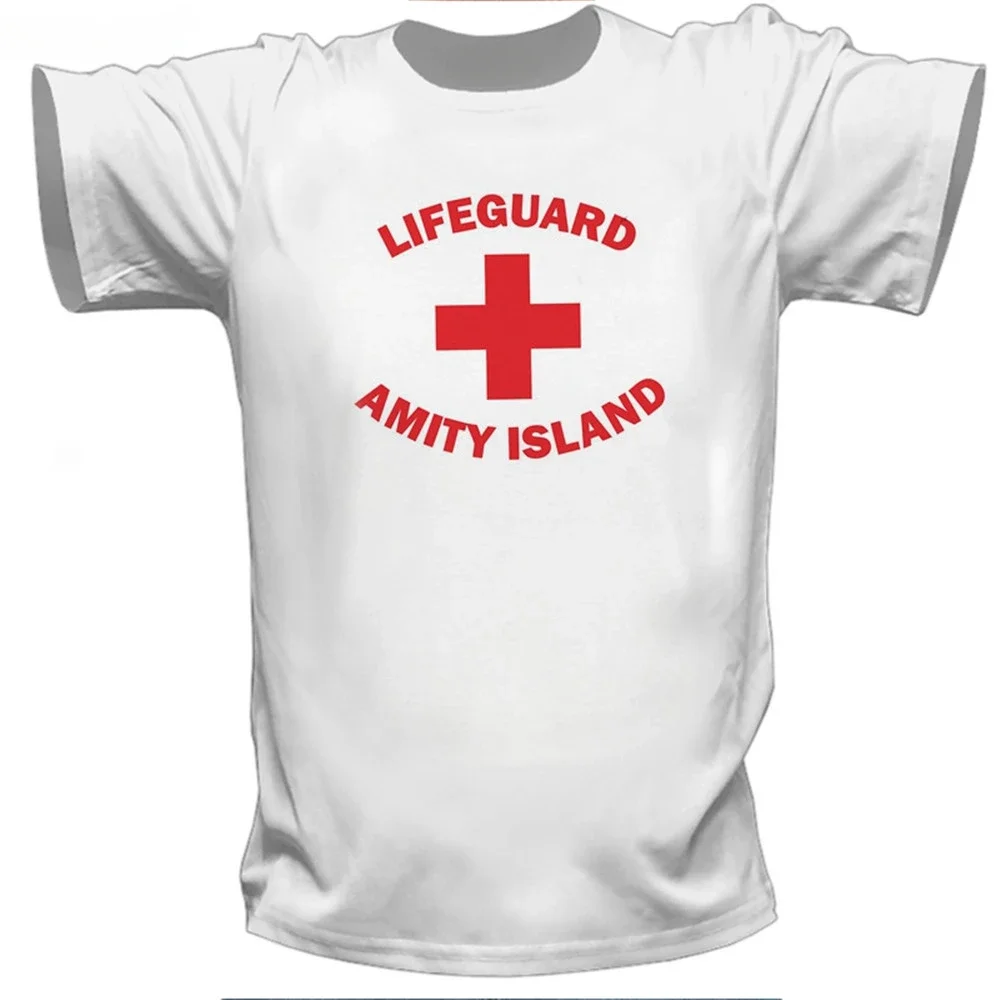 Lifeguard man t shirts Red Life Guard summer fashion top tees  tee-shirt size S-5XL Men's White Shirt Summer  streetwear Cotton