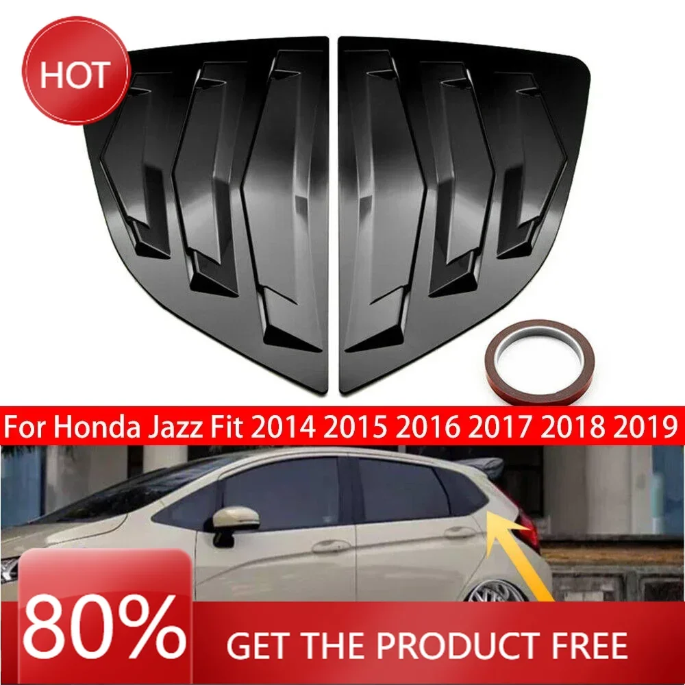

Чехлы на зеркала для Honda Jazz Fit 2014-2019, задняя жалюзи автомобиля, боковая крышка окна, накладка, наклейка, вентиляционное отверстие, совок, ABS, углеродное волокно, Au