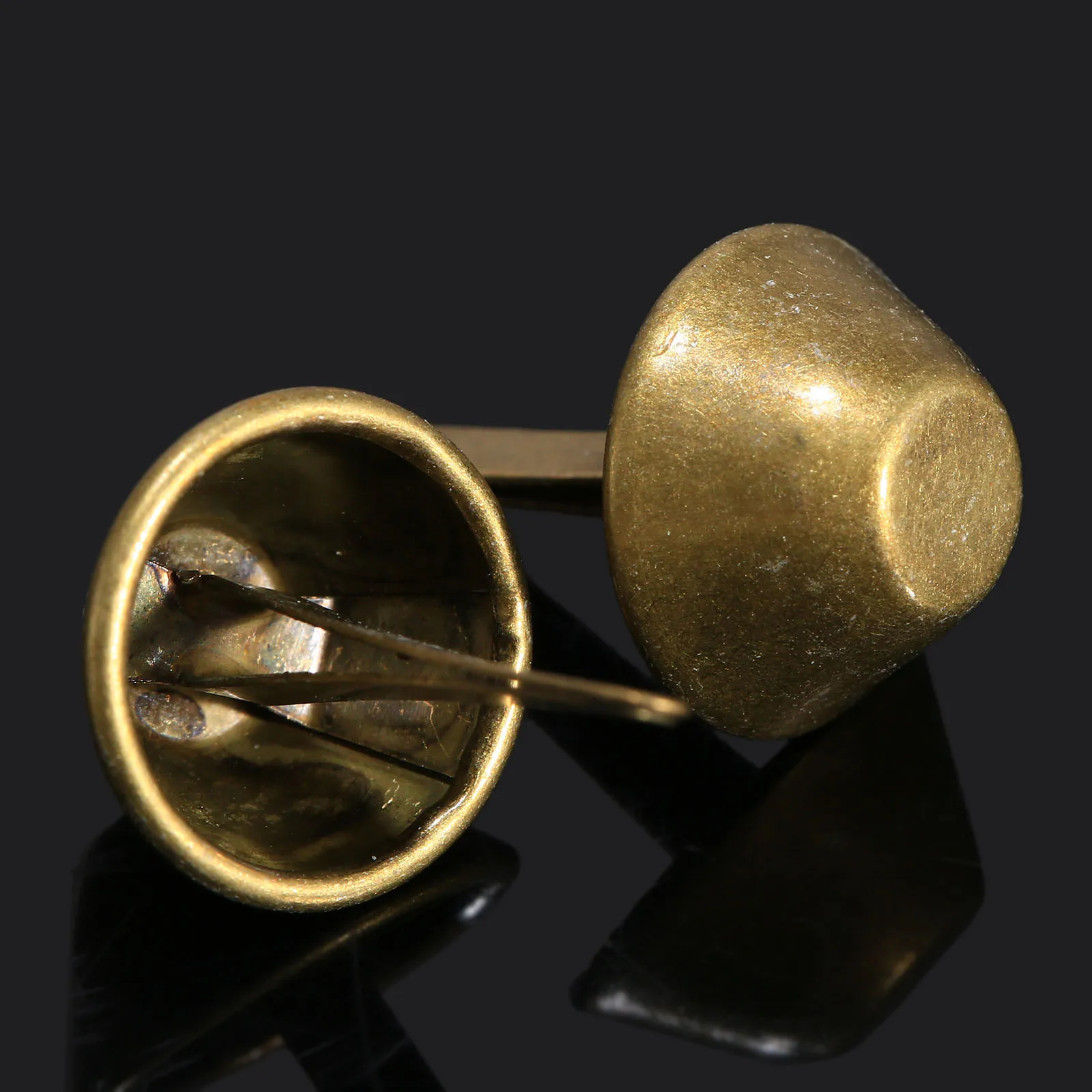 100pcs 15mm Furniture Decorative Tack Stud Iron Antique Bronze Decoration Nail for Purse Luggage Bags Foot Upholstery Nails Tack