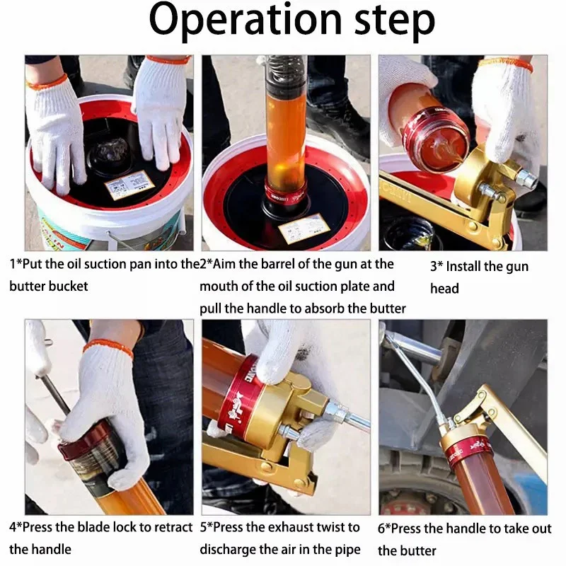 High Pressure Resistant Transparent Type Butter Lubricator Manual Pressure Rod Type 600CC Lubricating Oil Quick Oil Out Tool