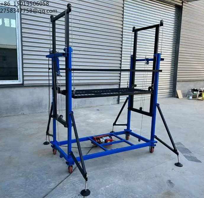 Remote Control Mobile Climbing Platform Lift  5m 6m Electric Scaffold with Motor Core Component