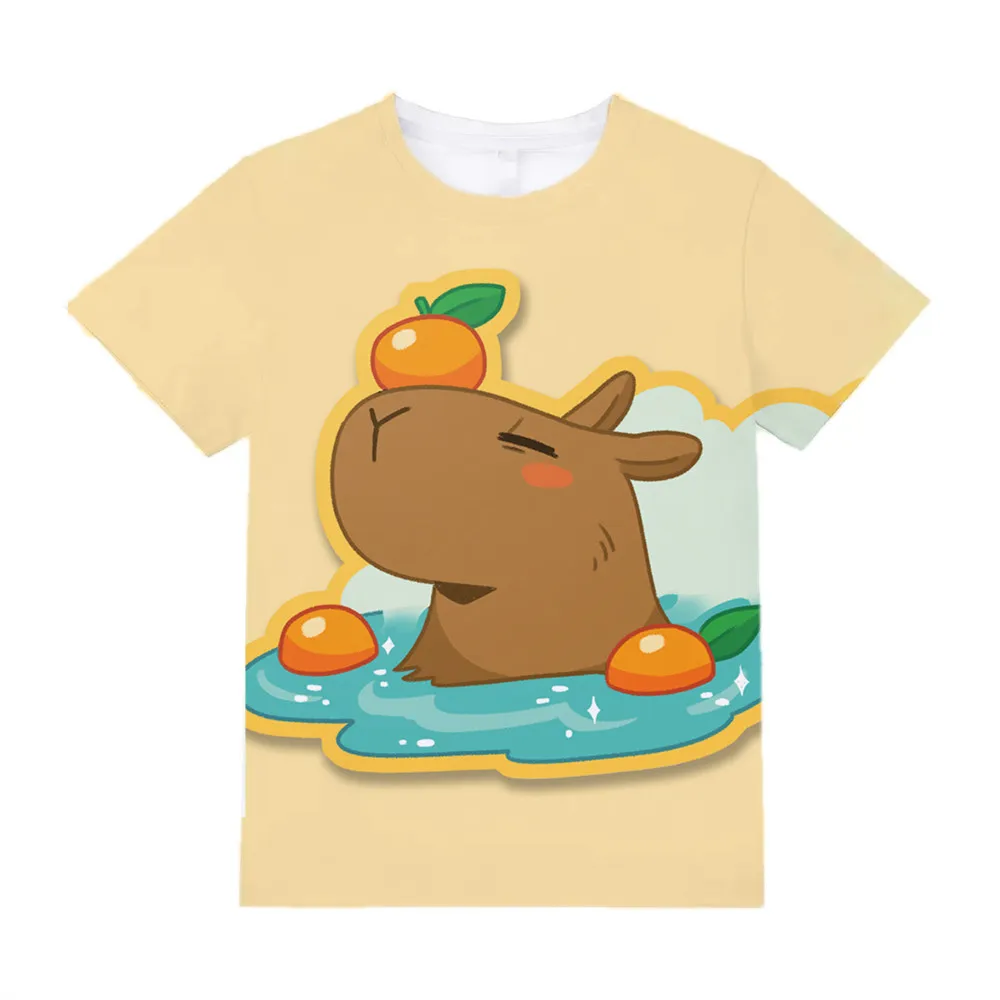 

Capybara T Shirt for Girls Children's Clothing 3D Print Tee Deals Boy T-Shirt Kids Funny Summer Outdoor Cartoon Kawaii Clothes
