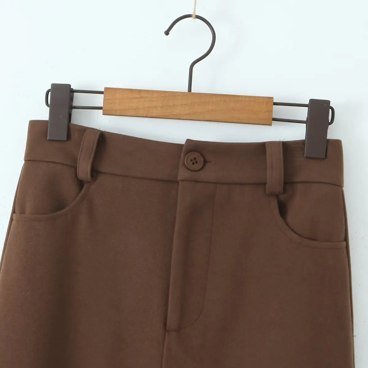Withered French Fashion Blogger Retro Slit Woolen Solid Color Skirt Autumn Winter Simple High Waist Midi Skirt For Women