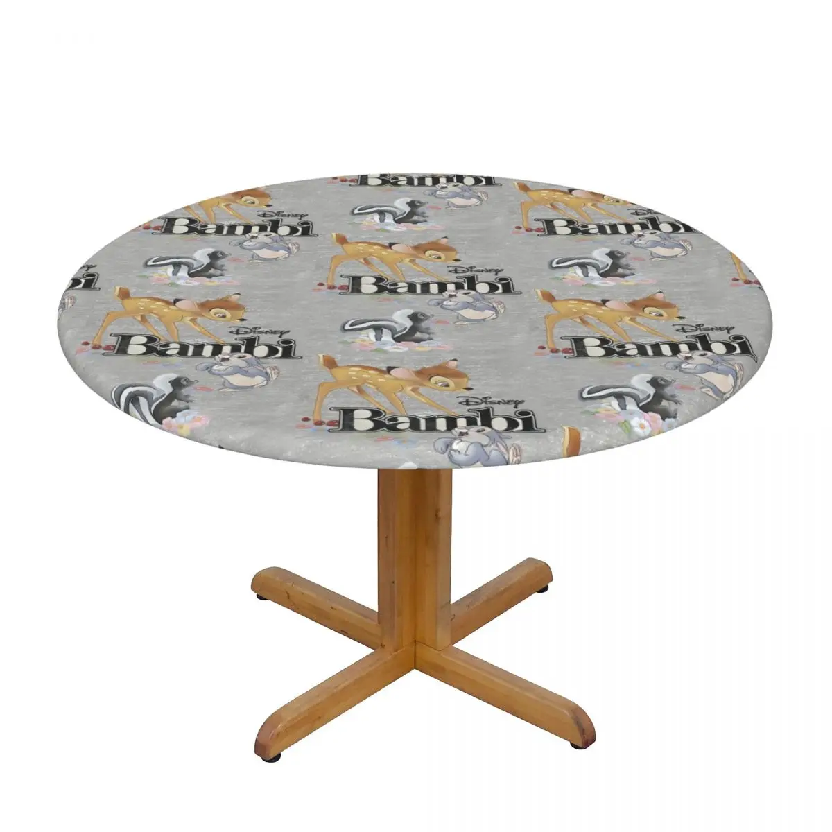 Custom Round Disney Bambi Animated Movies Tablecloth Fit 40