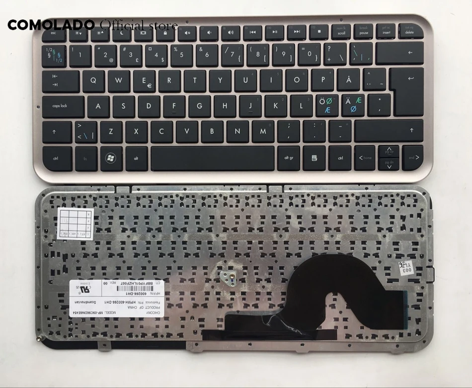 

Скандинавская Клавиатура для ноутбука HP pavilion DM3 dm3-1000 dm3t-1000 black с серебряной рамой и раскладкой ND