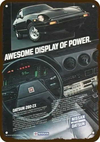 1983 / DATSUN 280-ZX / 280ZX Car Vntge-Look DECORATIVE REPLICA METAL SIGN