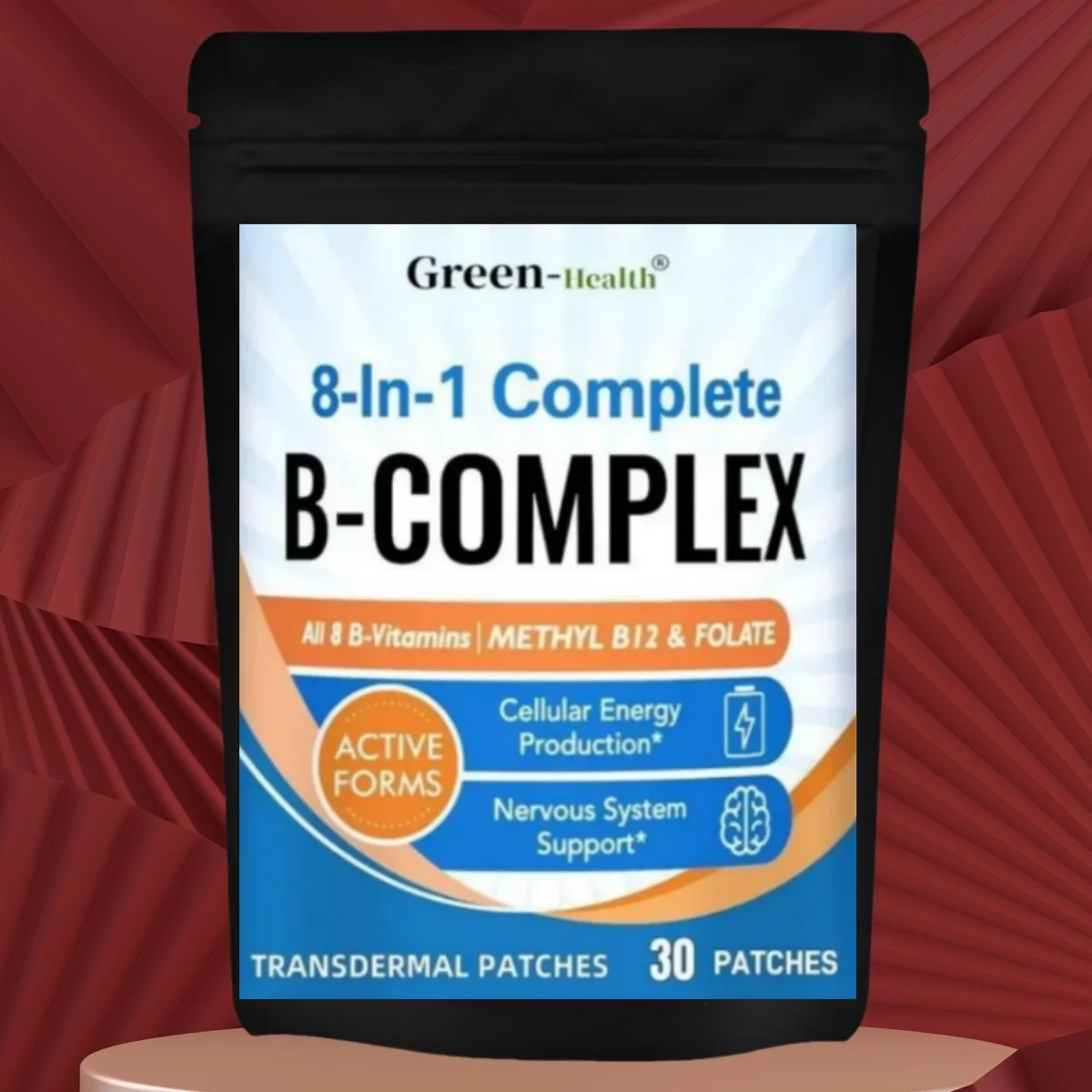 Health Wellness Month - Plastry transdermalne 8w1 kompleksu B, energia,