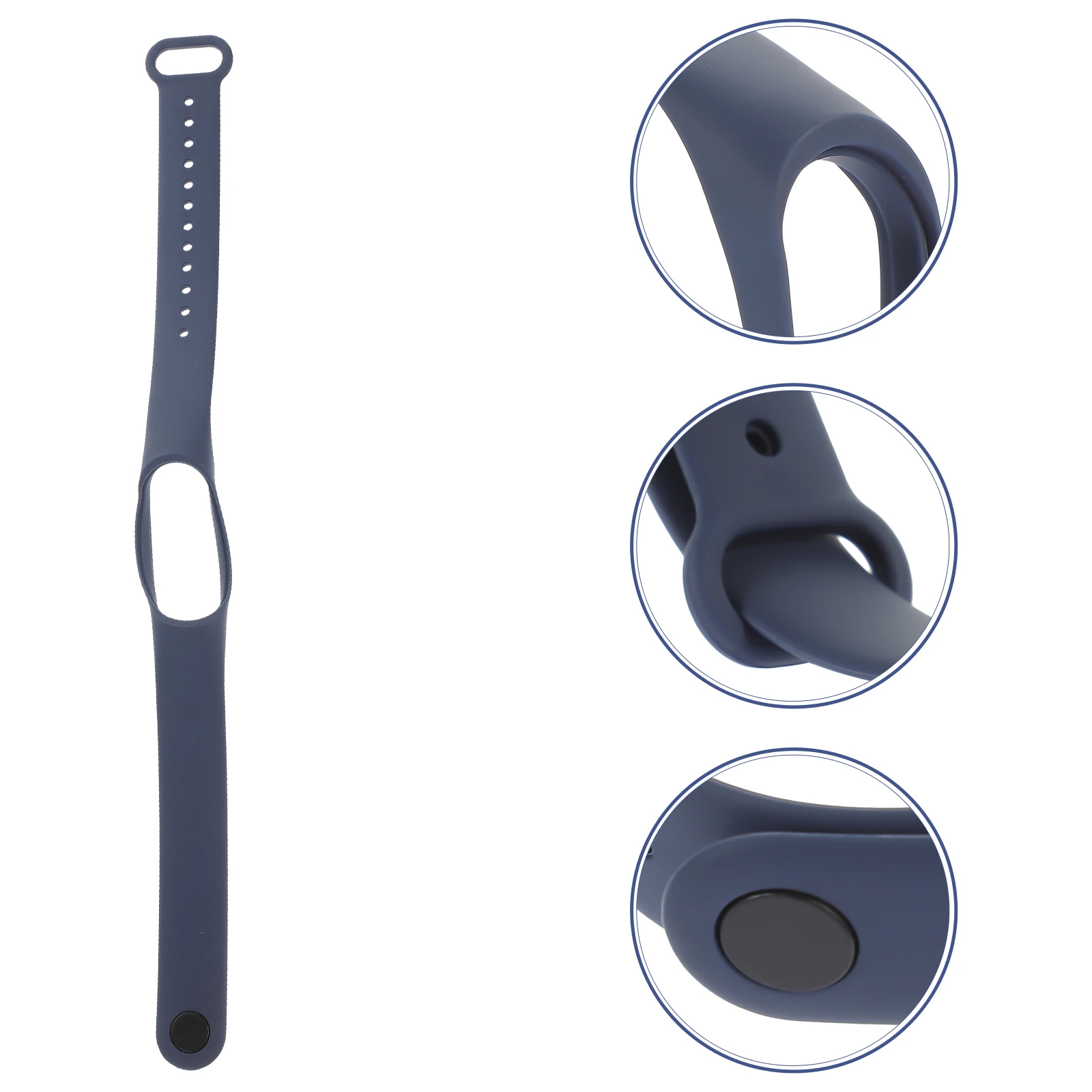 

Stylish Replacement Silicone Wristband For 3 Adjustable Black Comfortable Dual Color Protective Strap