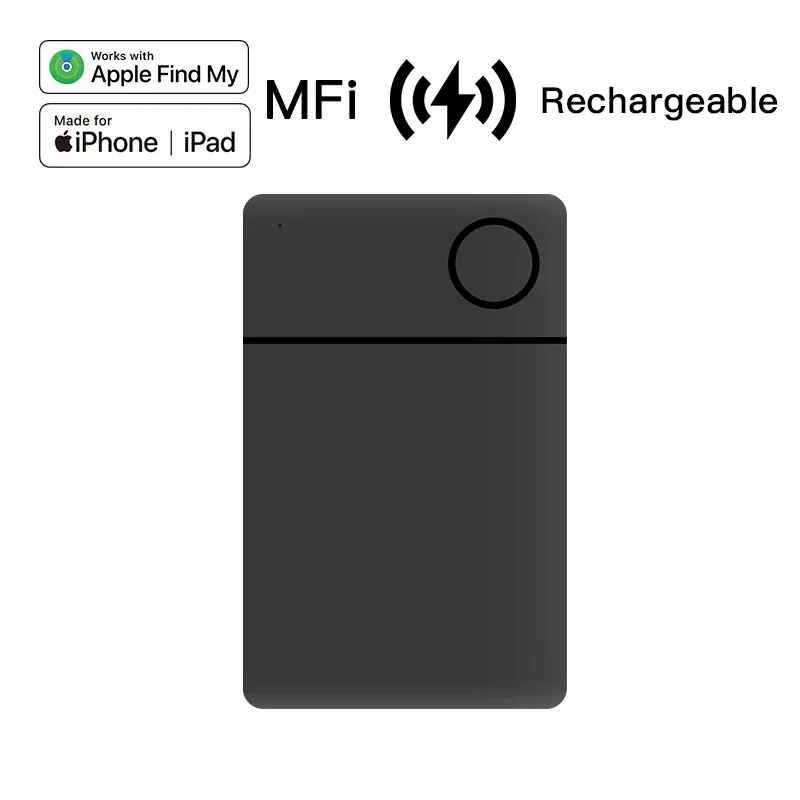 

Беспроводной перезаряжаемый трекер смарт-карт работает с IOS Find My App, задняя крышка, бирка для Icard для Iphone, искатель идентификационных карт