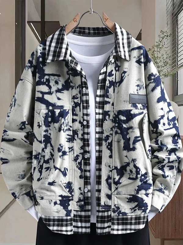 

Casual Cool Men's Denim Jaet Autumn 2025 New Sle Workwear Long Sve Cotton Polyester Blend Stand Fit Outerwear