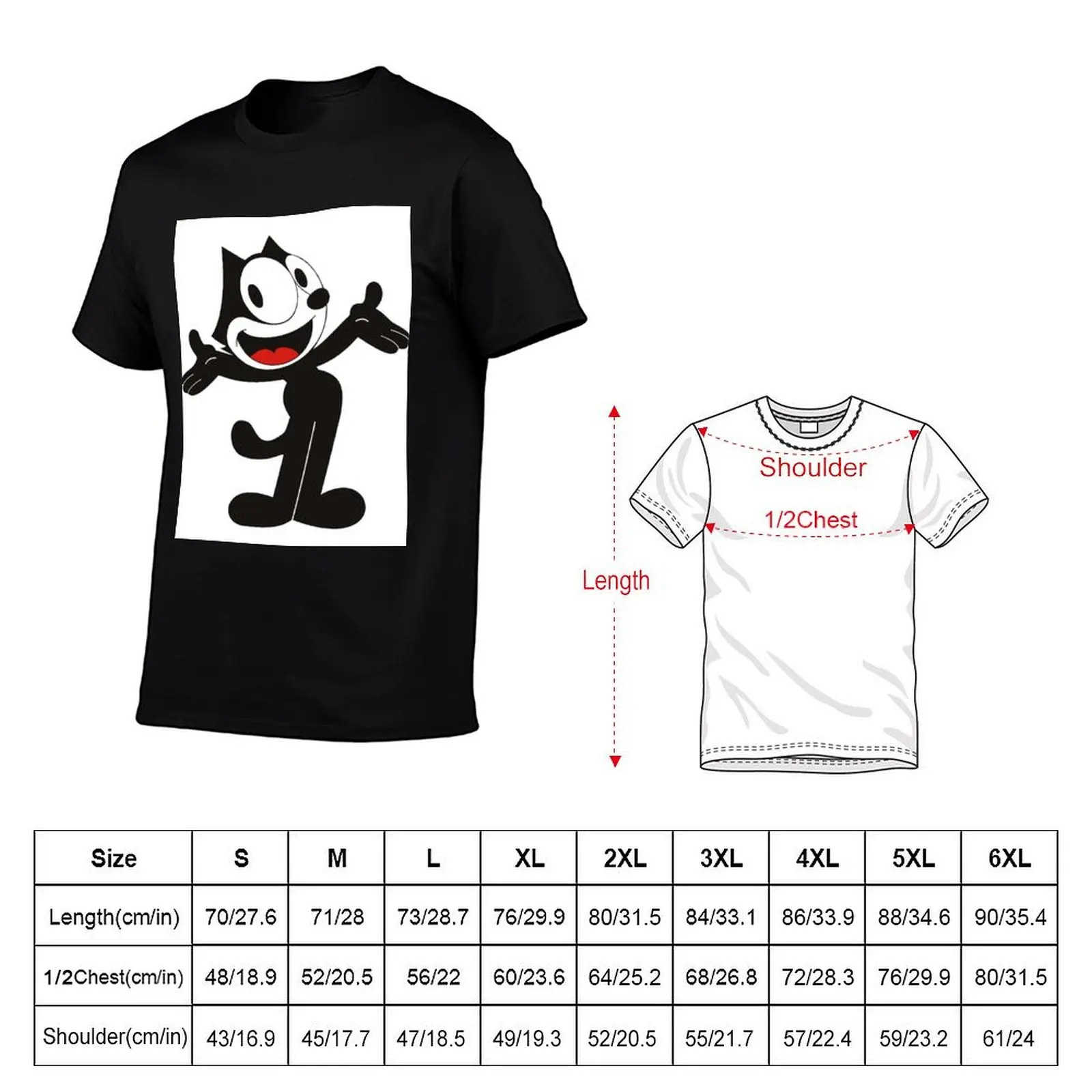 comics, newspaper, funny, felix, elex T-Shirt animal prinfor boys Blouse tees new edition t shirts men