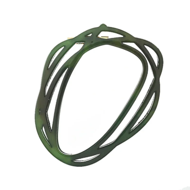 Blucome Fashion Acrylic Geometry Hollow Brooch for Women Girls Sweater Hat Bag Hijab Pins Wedding Party Corsage Holiday Gifts