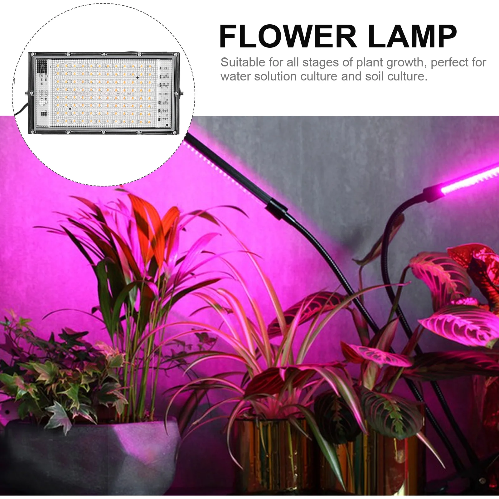 

1pc Led Plant Light Greenhouse Growing Greenhouse Growing Lights Lamp For Indoor Hydroponic Flower Growth With Eu Plug