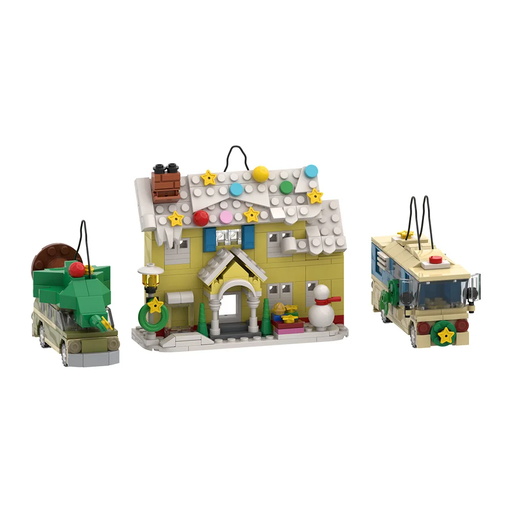 Blocs de construction de vacances de noël de Lampoon National MOC, idée de bricolage, maison RV, arbre de noël, briques déco de vacances, jouet cadeau pour adulte