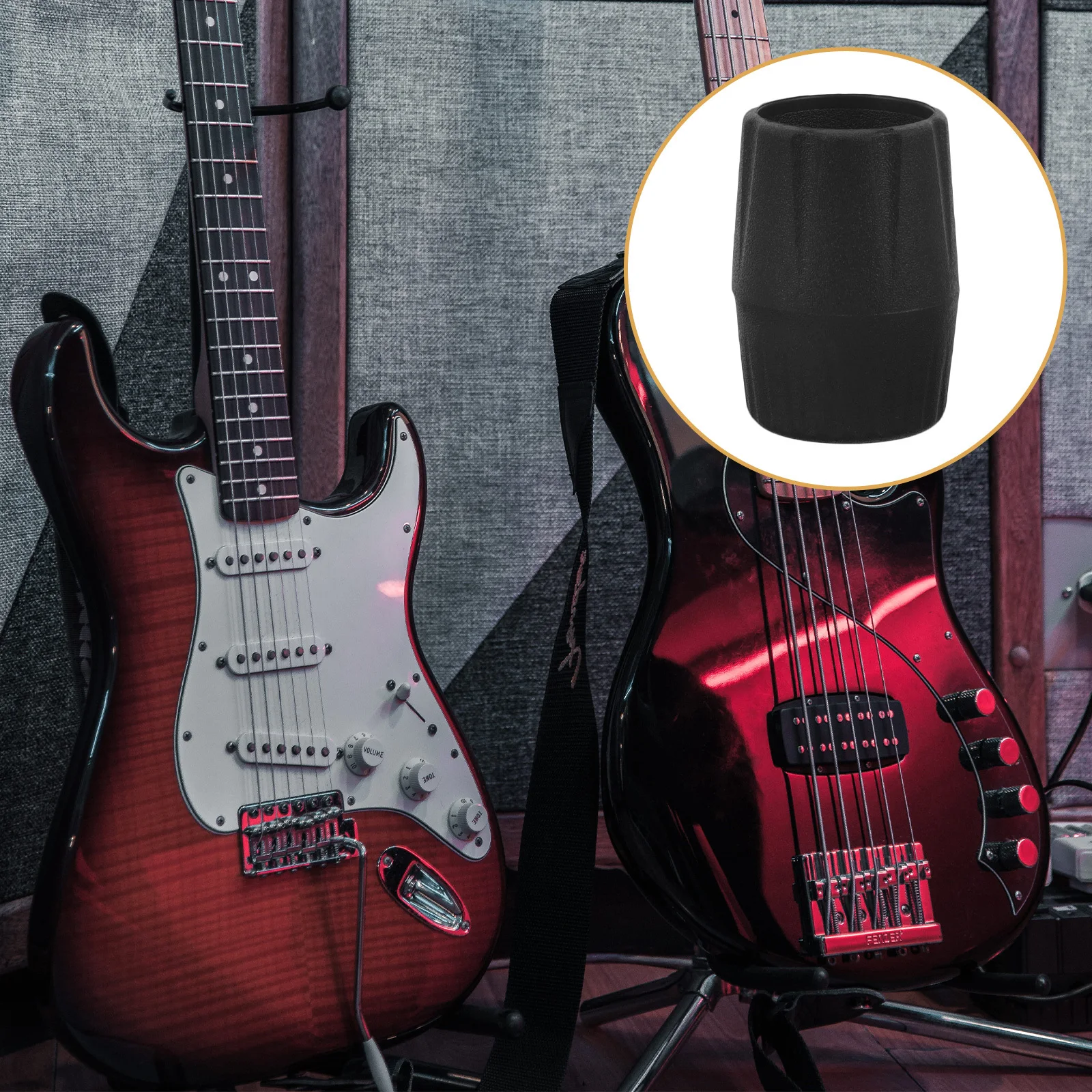 

10pcs 10 Pack Guitar Support Stand Rubber Cap Guitars Cover for Caps Black Leg Covers