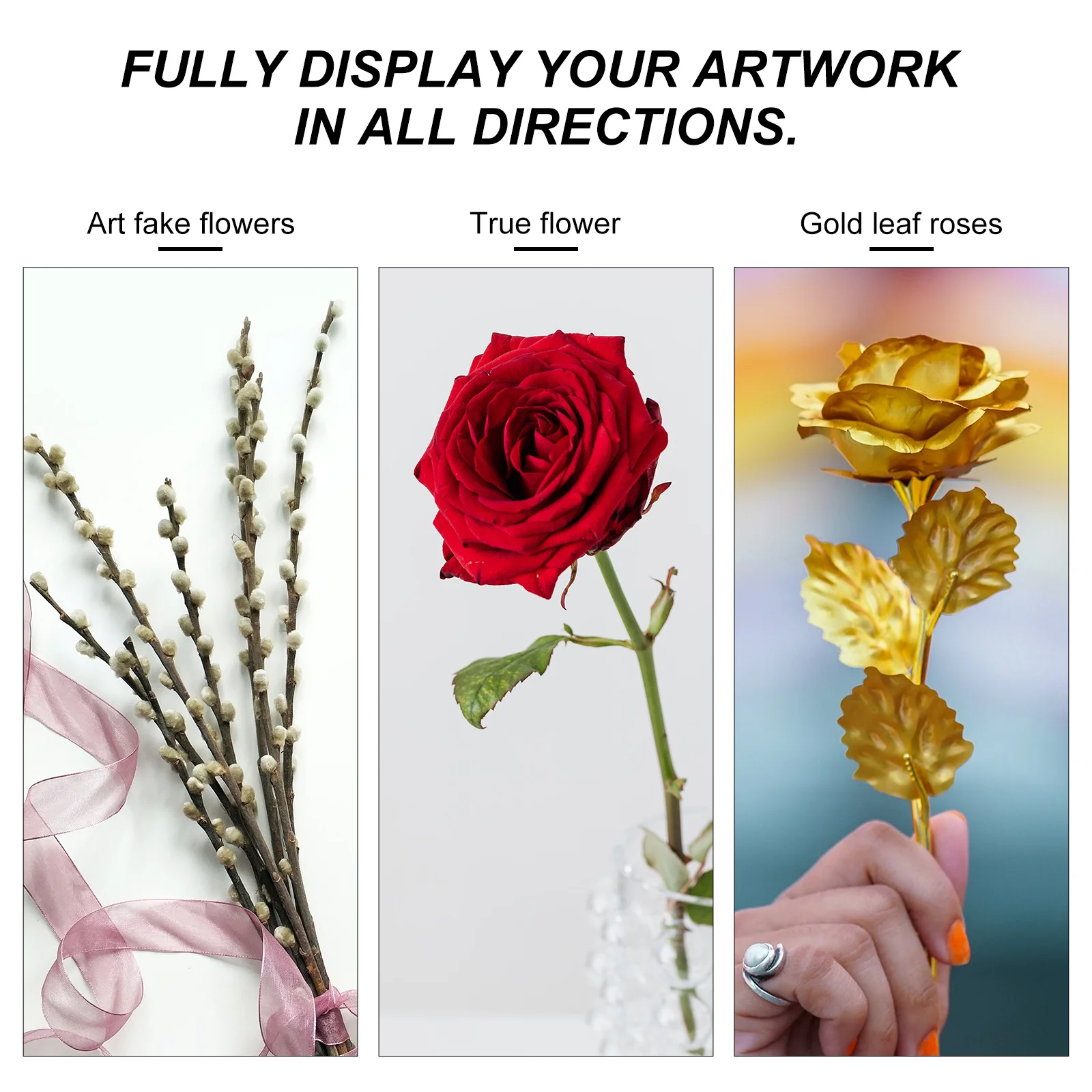 

2 Pcs Heart Shape Display Stand Artistic Rose Home Decoration Accessory Acrylic Base Present Holder