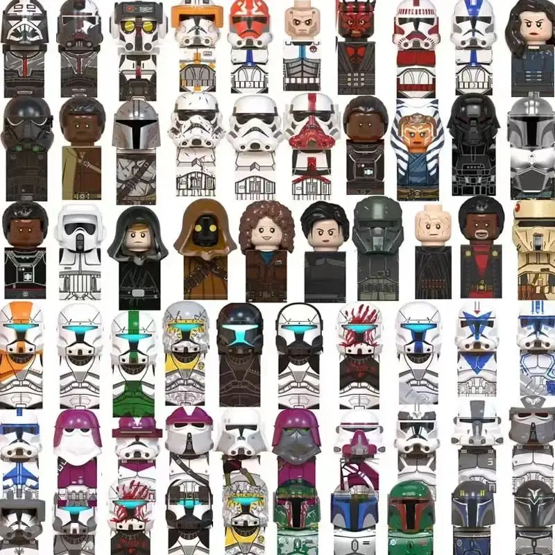 

HEROCROSS STAR WARS: Клон-солдаты 501-го отряда, имперский штурмовик, мандалорец, мини-робот, фигурка, игрушка, конструктор, сборная кукла