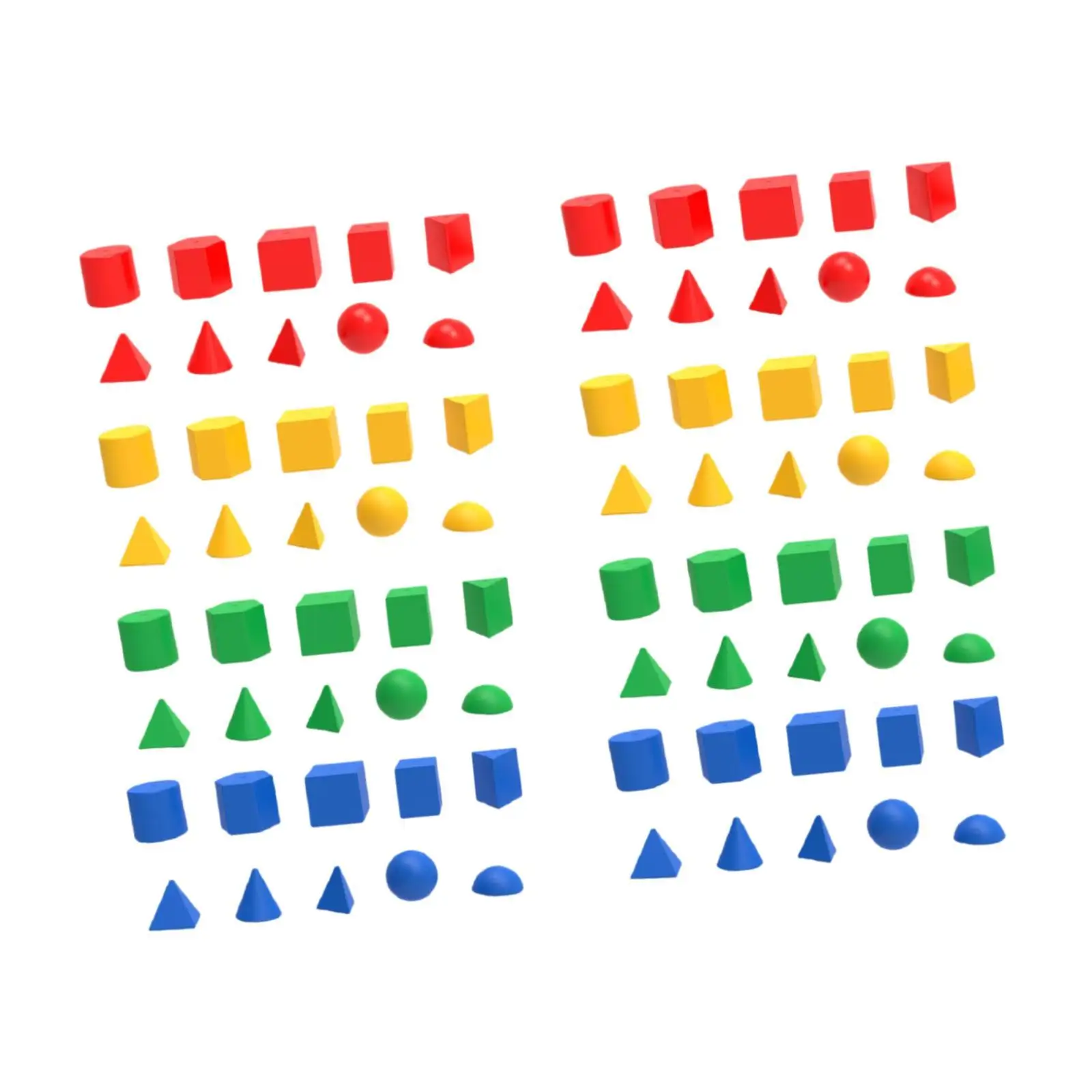 

80 Pieces Geometric Shapes Blocks Early Learning Sorting and Stacking Toys Learning Toys for School Supply Preschool Elementary