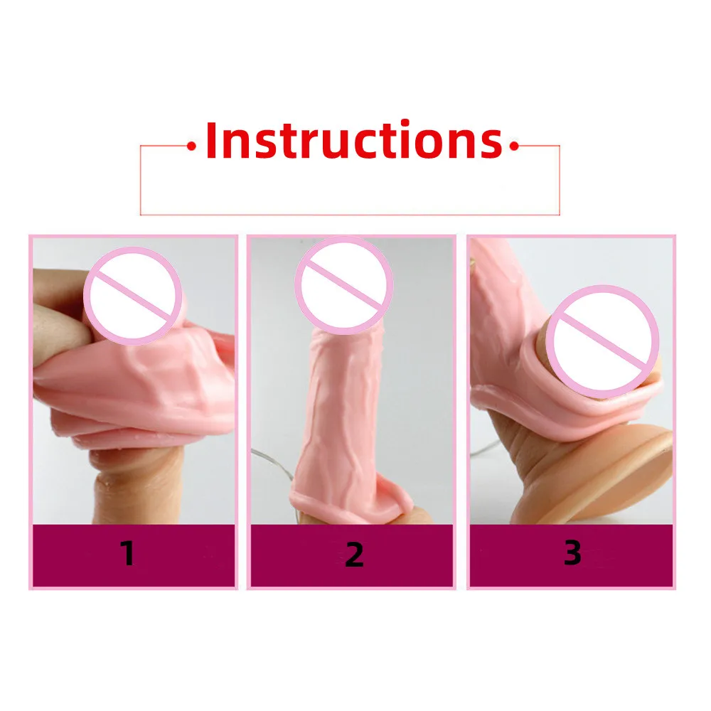 Sex Toy For Men Real Penis Sleeve Dick Cock Ring Men Delay Lock Sperm Fine Condom Penis Enlargement Extender Adult Goods For Men