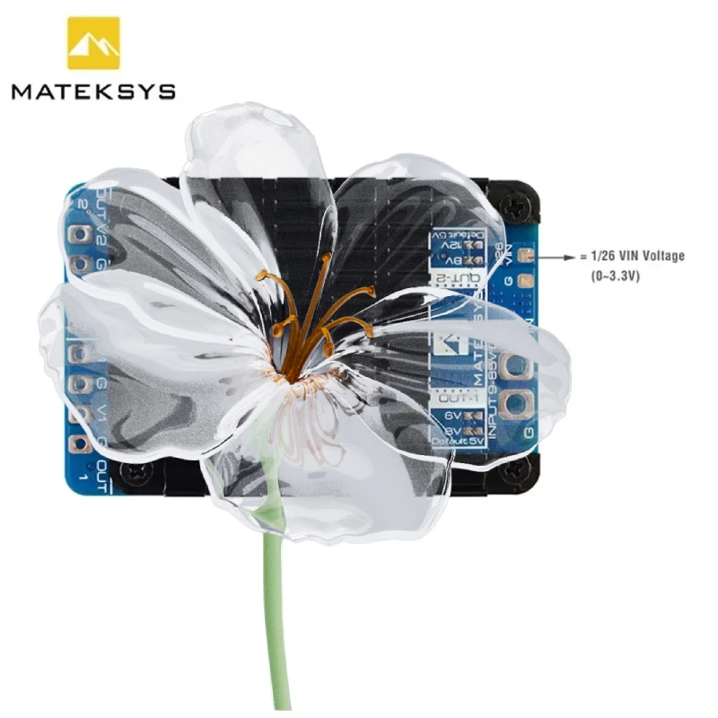 MATEK PM20S-2 Power Module 9-85V DC Dual Step Down Regulator 25K Voltage Divider BEC PDB, FPV Drone Flight Controller Quadcopter