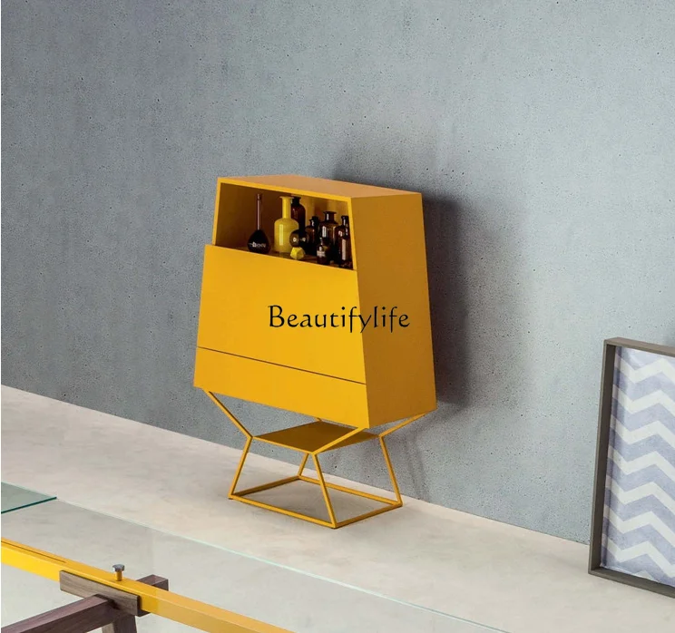 

Nordic style fashionable paint dining side tea cabinet simple modern entrance cabinet