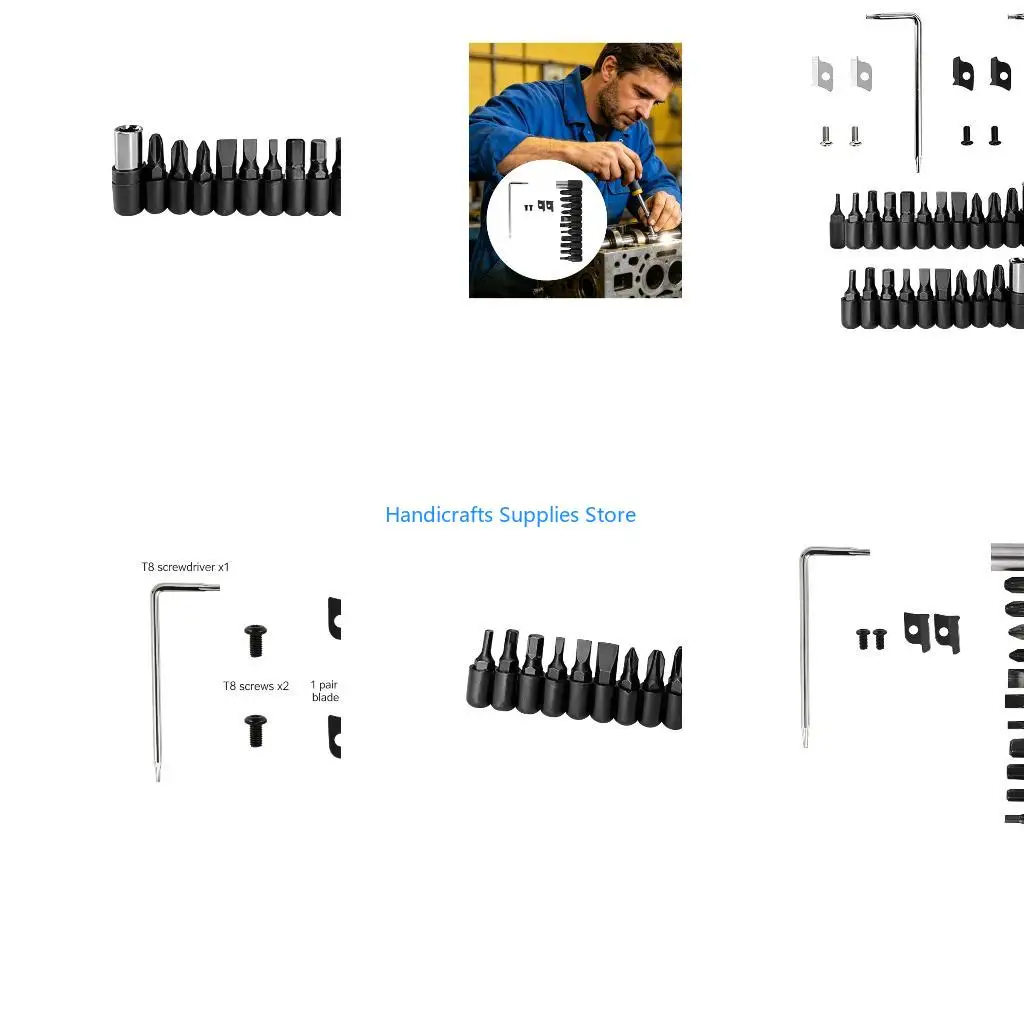 R1WA Multipurpose Silver Screwdriver Bit Combination for Household Repairs