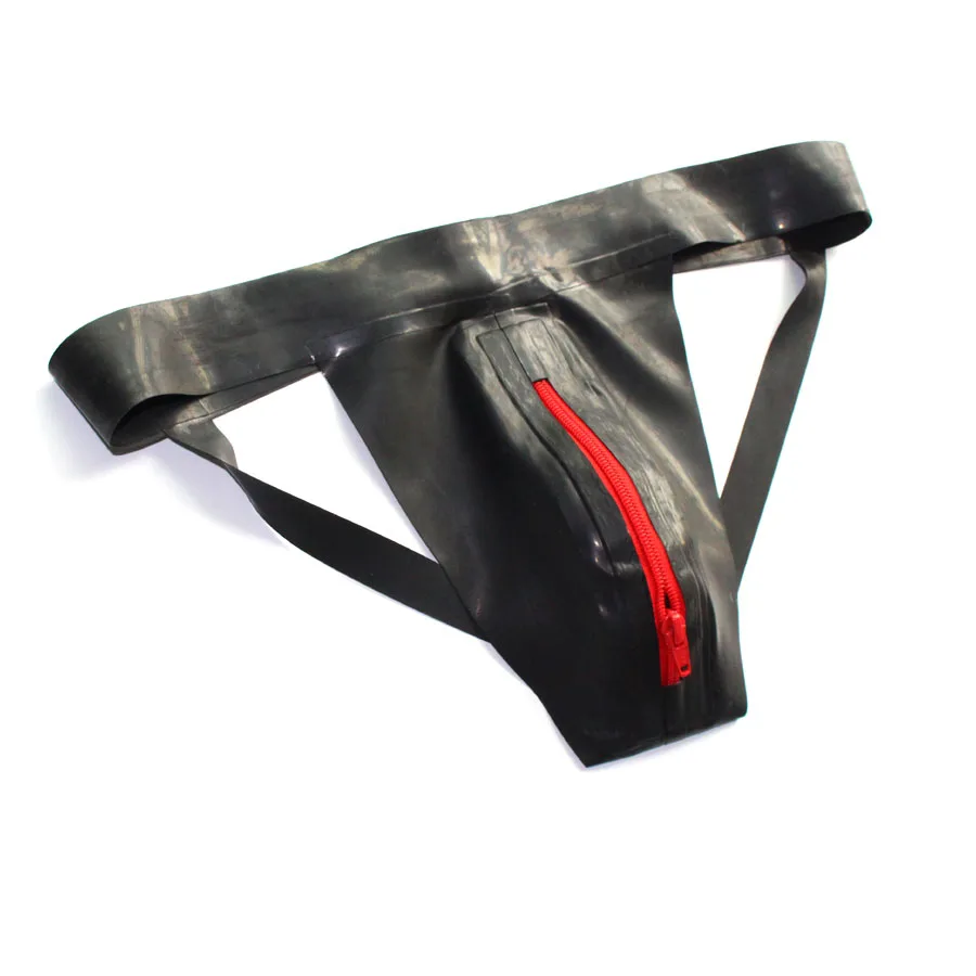 Suitop  latex rubber fetish jockstrap latex Exotic briefs for men's