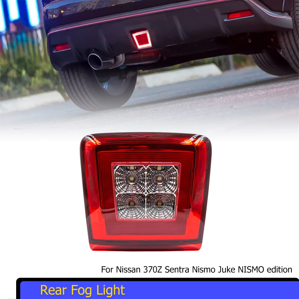 

1PC Red LED Rear Fog Light Center Tail/Brake Light & White Backup Reverse Light For Nissan 370Z/Juke NISMO edition/Sentra Nismo