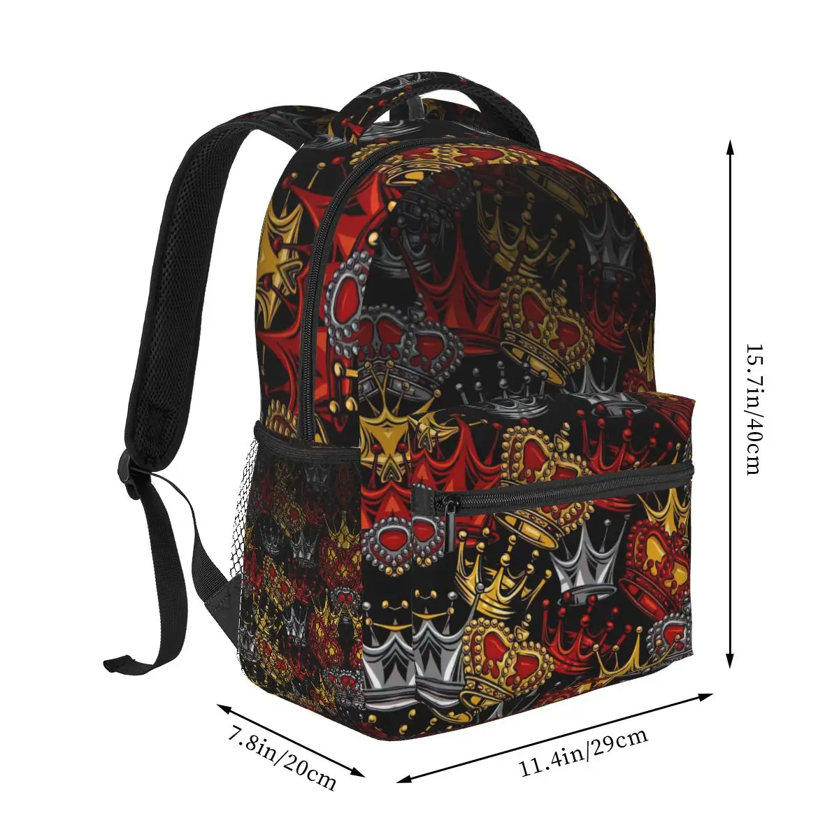 King Crowns Backpack for Girls Boys Travel RucksackBackpacks for Teenage school bag