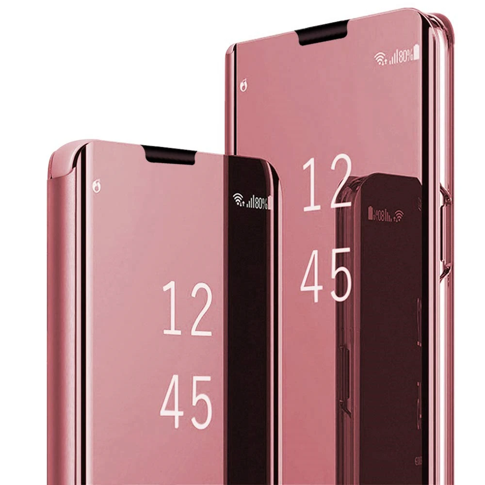 Luxury Smart Case For Samsung Galaxy S24 Ultra S23 Plus S21 S20 FE S10 S9 S8 Plus S23 FE Mirror Leather Smart Flip Suppor Cover
