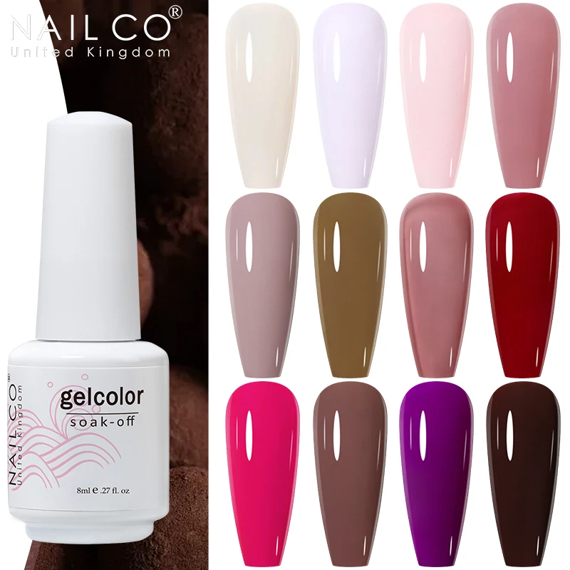 

NAILCO 8ml Gel Nail Polish Hema Free Nail Art Varnish Lacquer Soak Off UV Vernis Semi Permanent Manicura Nail Polish Supplies