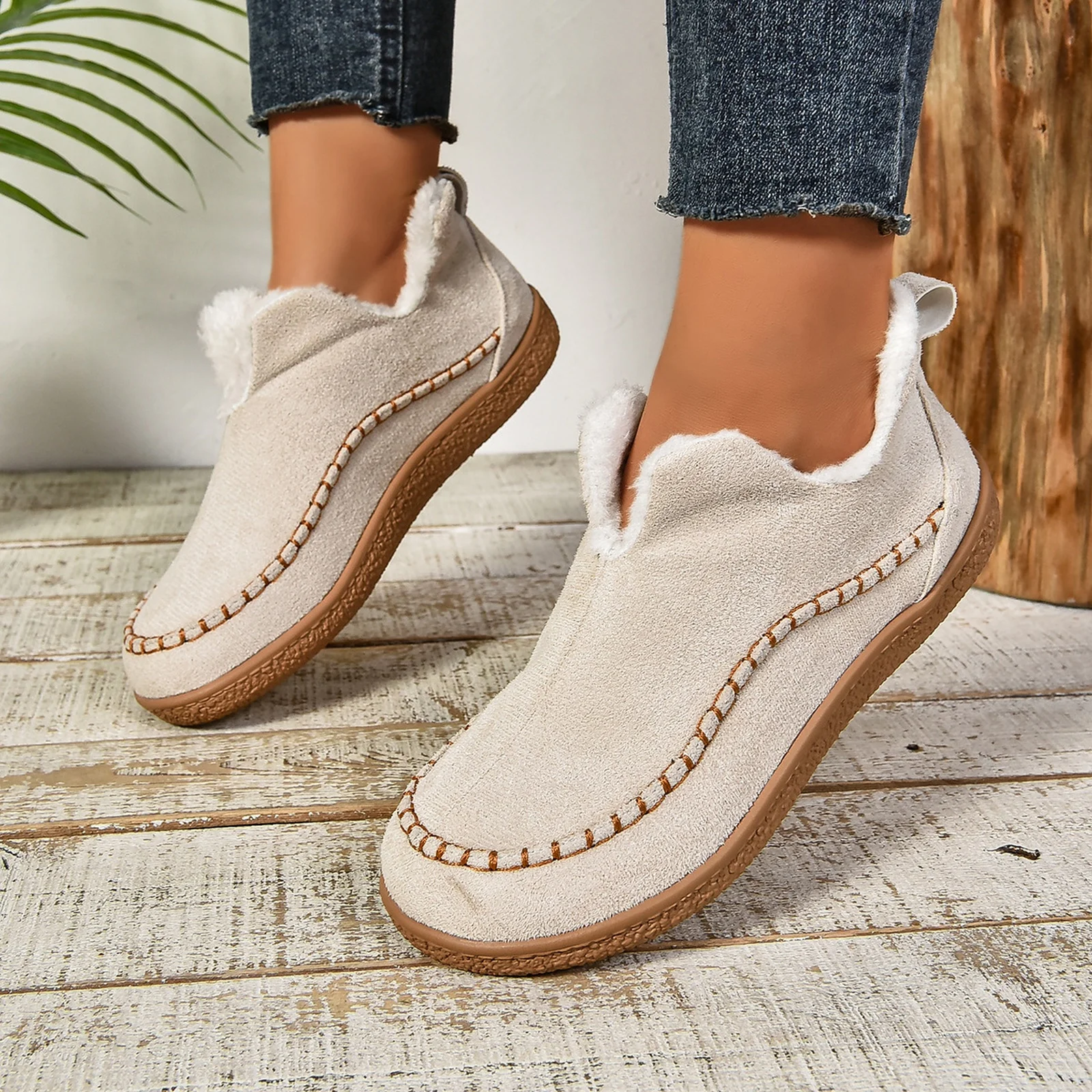 

Winter Shoes For Woman Fur Boots Mujer Casual Women's Ankle Boots Winter Footwear Female Rubber Snow Boots For Women 2025