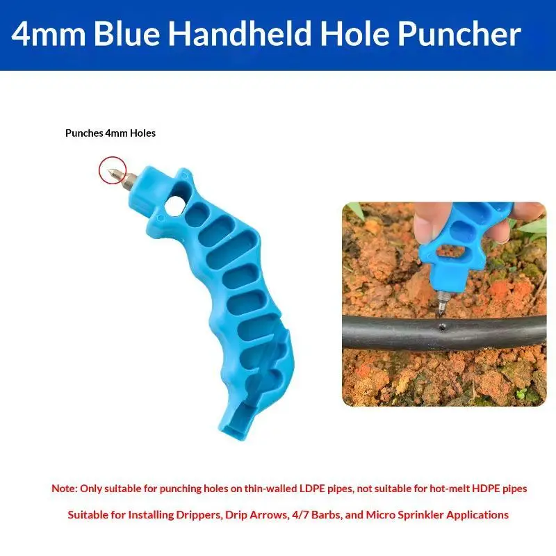 Drip Irrigation Tubing Hole Punch With Anti Slip Ergonomic Grip Sharp Durable Metal Tip For Garden Farm Irrigation Installation