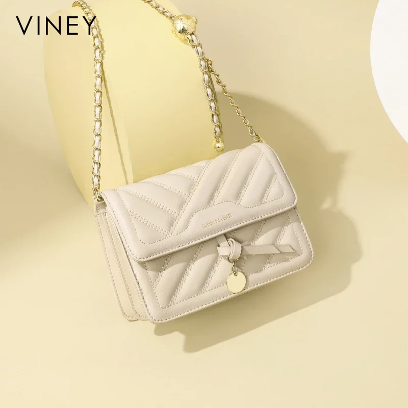 Hxl New Women's Bag Crossbody Bag Genuine Leather Popular Chain Bag Summer Small Square Bag