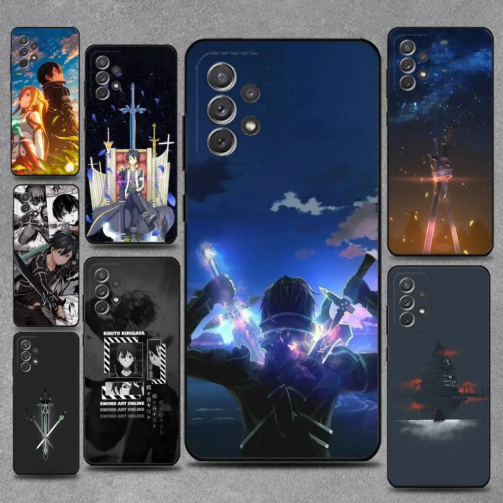 

Sword Art Online SAO Kirigaya Phone Case For Samsung S25,S24,S21,S22,S23,S30,Ultra,S20,Plus,Fe,Lite,Note,10,9,5G Black Cover