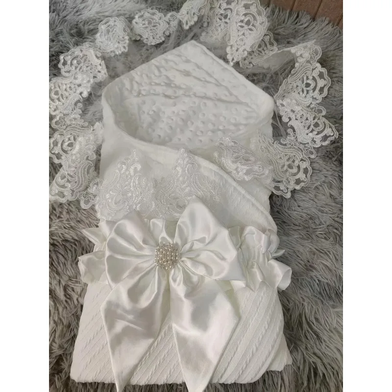 بطانية شتوية من الدانتيل الفرنسي - تلقي التفاف لحديثي الولادة والأولاد والبنات للتصوير الفوتوغرافي ropa de bebe niña kratريسماخيز أغنيون상 #3