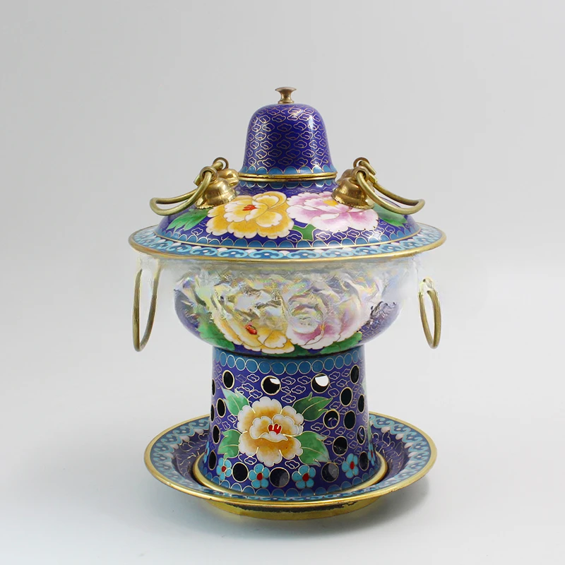 Cloisonné alcohol hot pot, meal hot pot, mutton shabu, side stove, self-service small, household alcohol copper