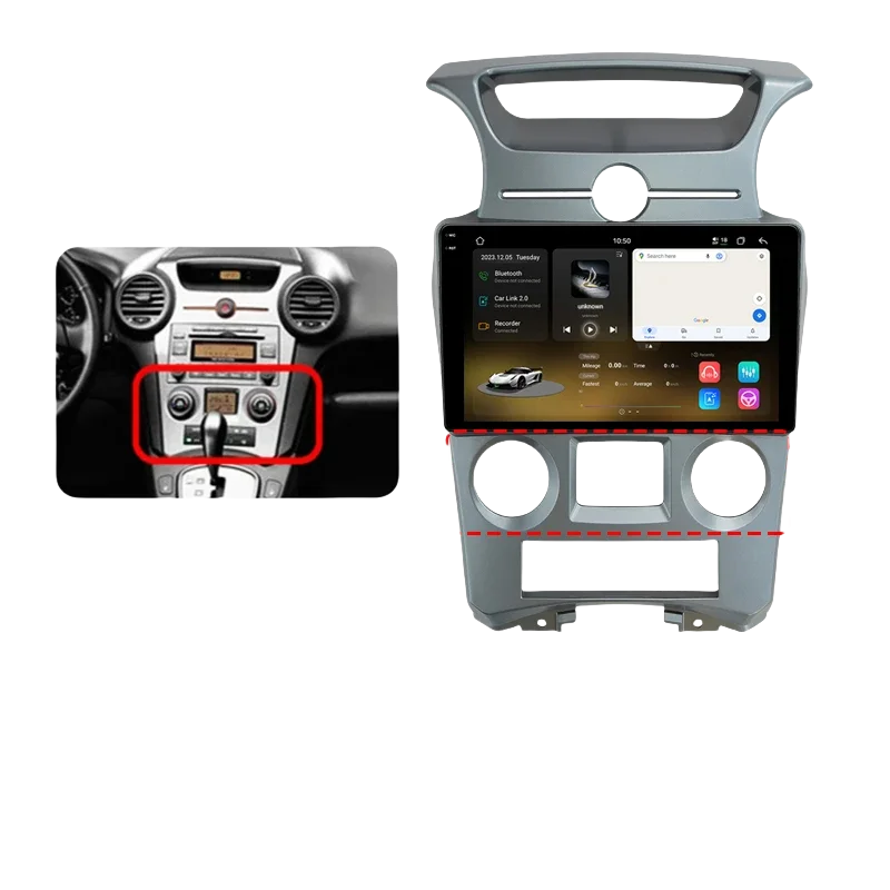 

Для Kia Carens UN 2006-2012 2K QLED Android 13 Автомобильный радиоприемник Мультимедийный видеоплеер GPS AI Голосовой CarPlay 4G Стерео головное устройство