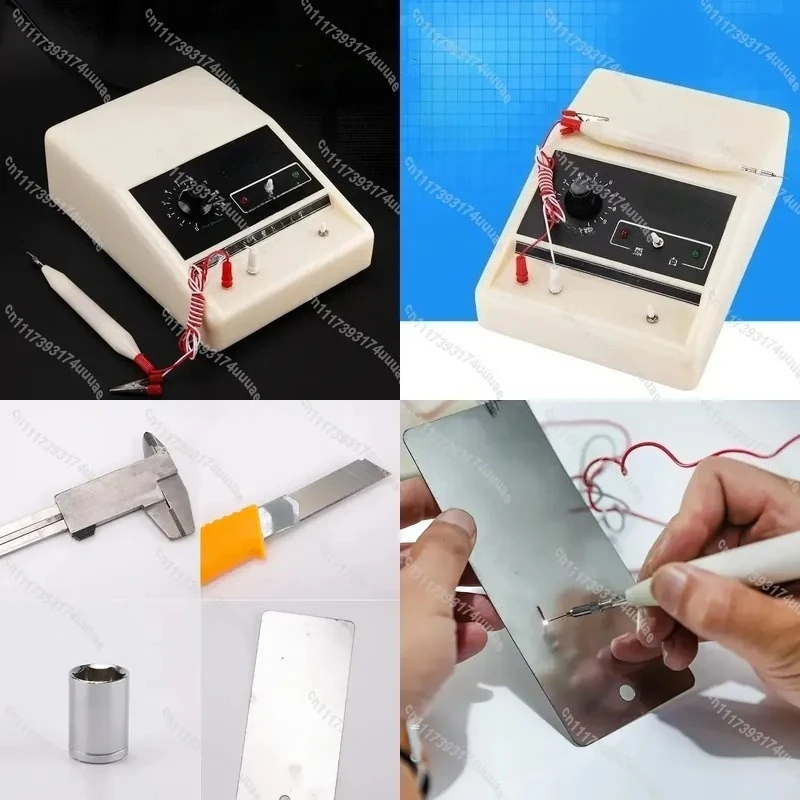 Two Color Metal Engraving Tool SG 1 Electric Spark Pen Engraver Kit Accessory for Precision Marking and DIY Craft Projects