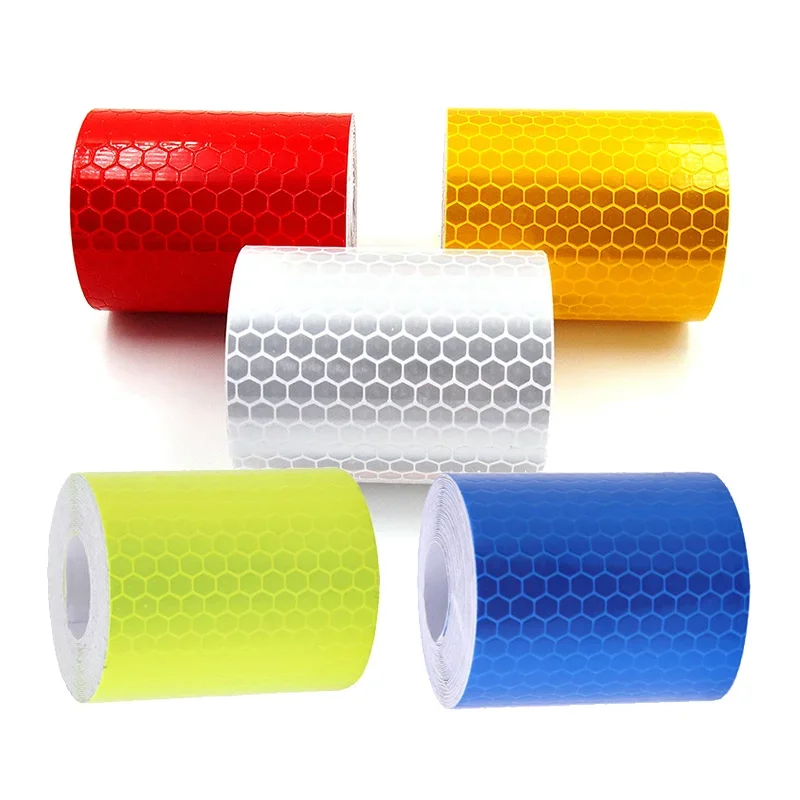 100X5cm Waterproof Warning Strip Stickers Warning Light Reflector Protective Sticker Reflective Film Car Safety Reflective Tape