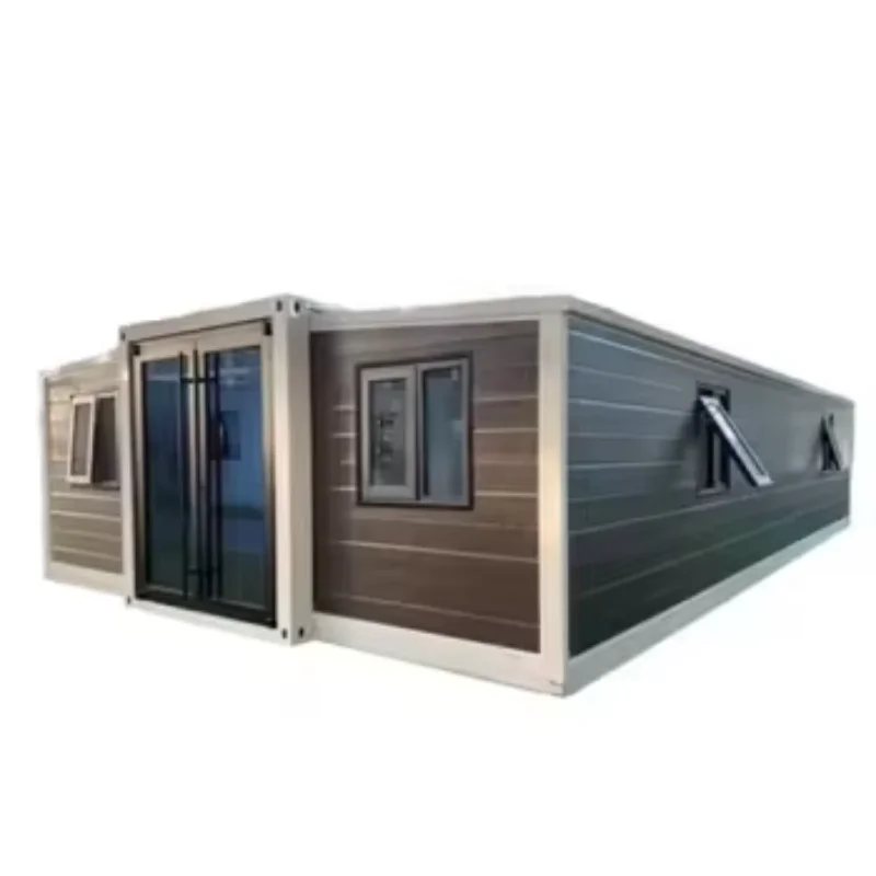 Casa Contenedor Prefabricada de Lujo de Rápida Construcción, Expandible, Dos Dormitorios, Portátil para Exteriores, Casas Prefabricadas