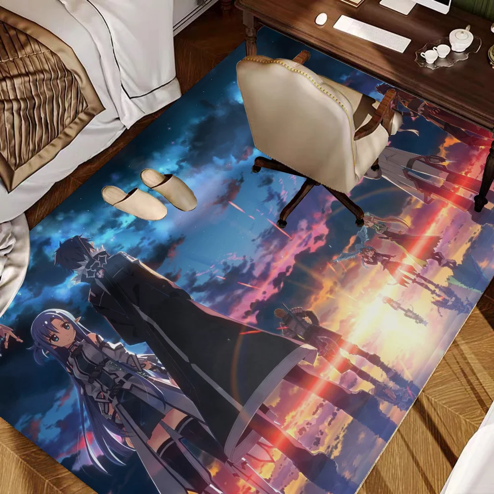 Sword Art Online Entrance Door Mat Washable Non-Slip Living Room Sofa Chairs Area Mat Kitchen Welcome Doormat