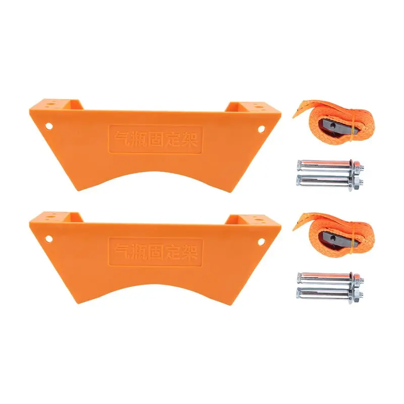 A27F-2PCS Propane Tank Holder Cylinder Wall Mounted Bracket Gas Cylinder Bracket Durable ABS Gas Cylinder With Screws