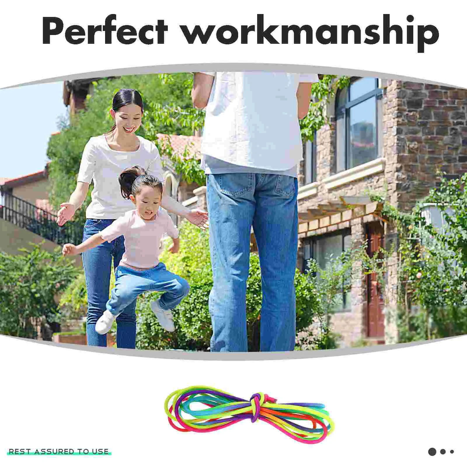 Kids Skipping Rope Toys Students Jump Elastic Band Toys Outdoor Rubber Band Skipping Toy for School Playground (Colorful)