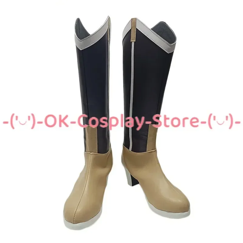 [Customized] Puella Magi Madoka Magica Tomoe Mami Cosplay Shoes Anime Roleplay Props Halloween Carnival Party PU Leather Boots