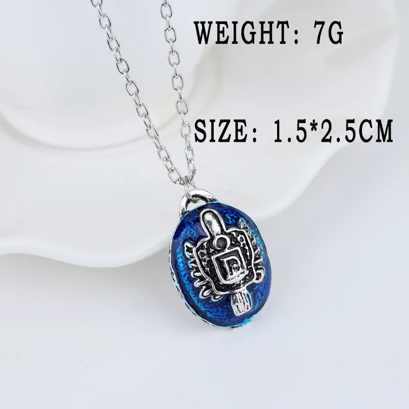 The Vampire Diaries Necklace Elena Gilbert Necklaces for Women Movie Charm Katherine Klaus Forbes Blue Stone Choker