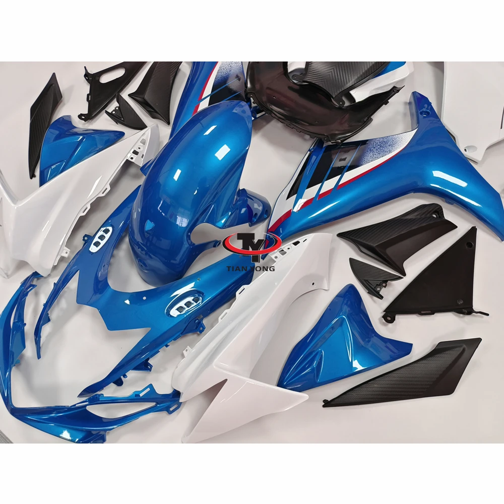 For GSXR600 GSXR750 GSXR 600 750 2011-2012-2013-2014-2015-2016-2022 Full Fairing Kit Bodywork Injection Blue Anamorphism Print